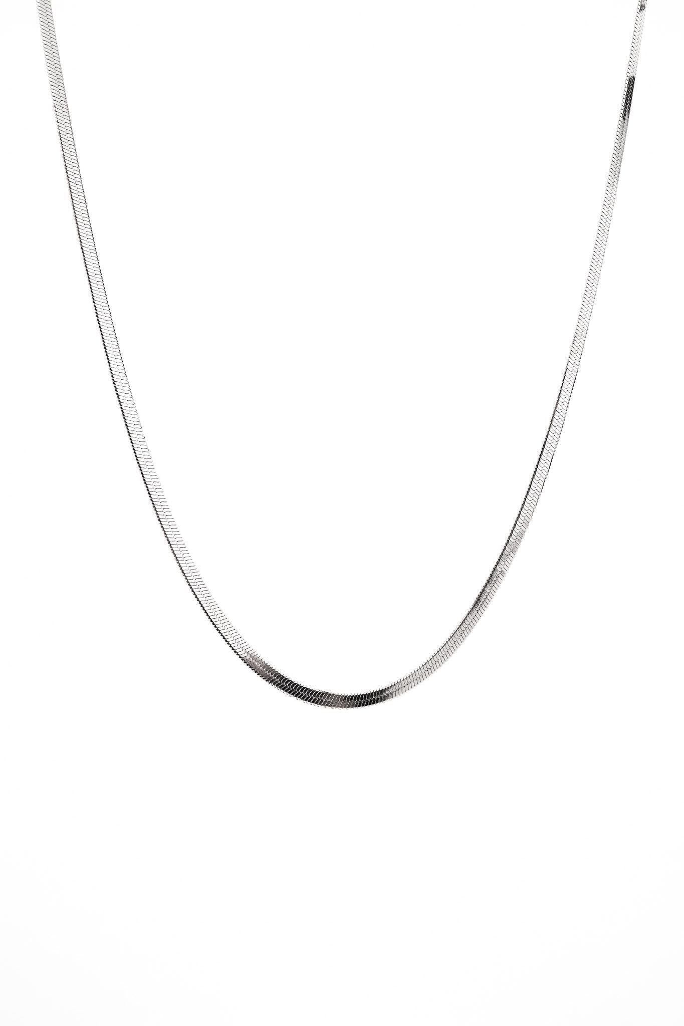Thin Herringbone Necklace Minimalist Lab