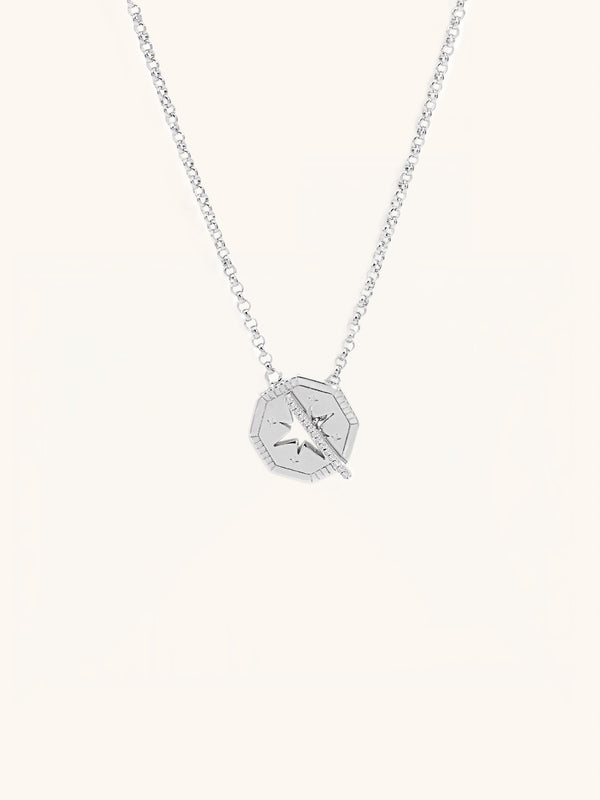 BRAVERY Compass Toggle Necklace