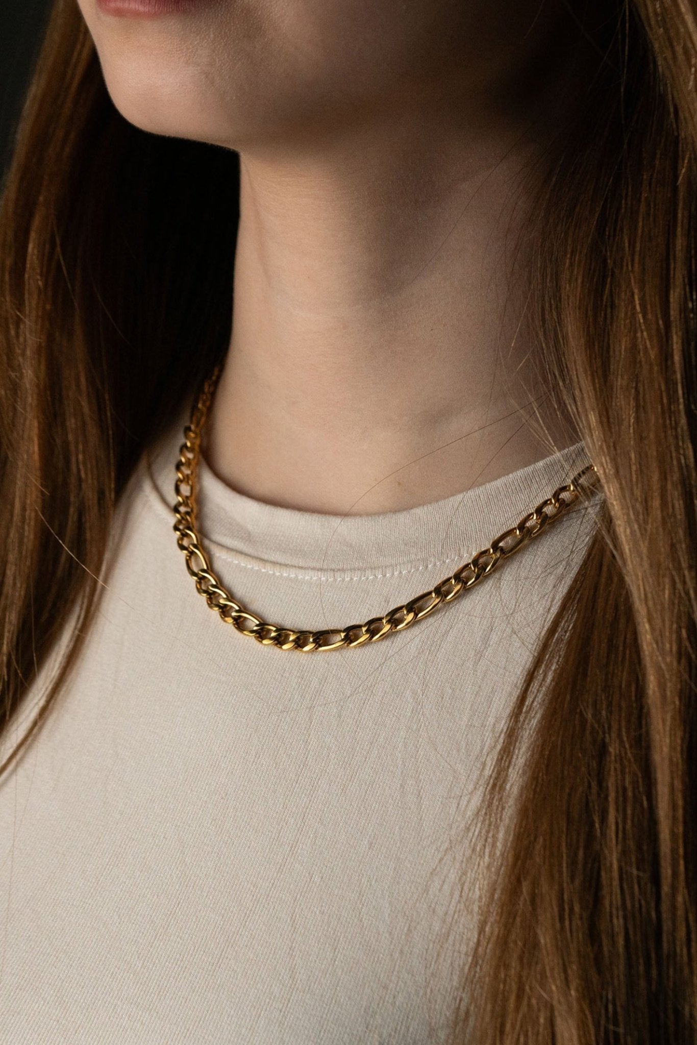 Figaro Chain Essential Necklace – Waterproof Everyday Bold