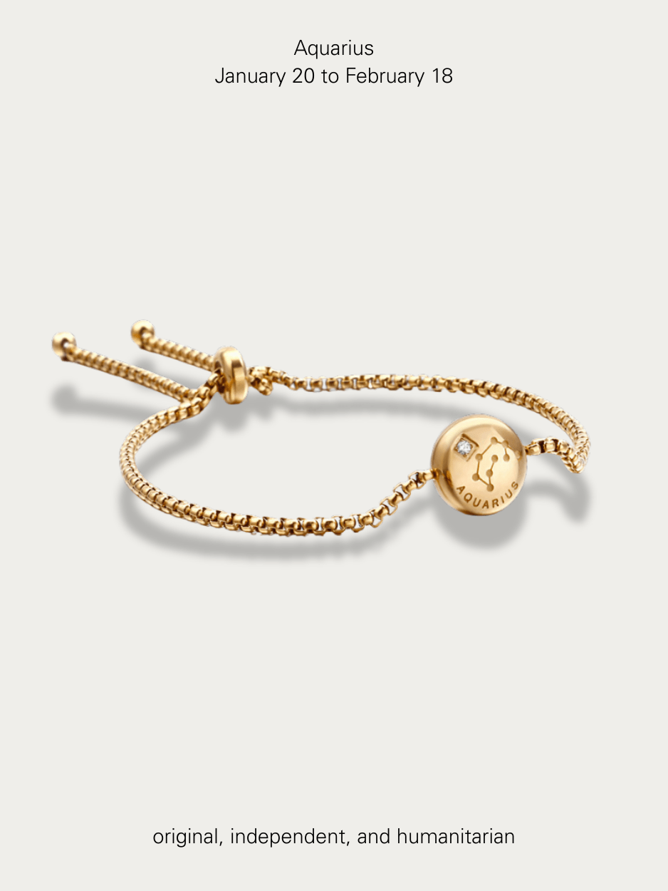 Cosmic Gold Zodiac Bracelet - Minimalist Lab