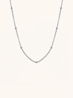 SATELLITE Beaded Sterling Silver Chain Necklace - Minimalist Lab