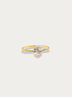 Twist Oval Solitaire Ring - Minimalist Lab