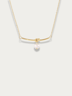 Horizons Knot Pearl Necklace - Minimalist Lab