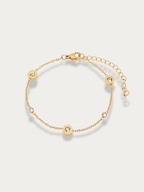 Trio Roman Numerals Diamonds Bracelet - Minimalist Lab