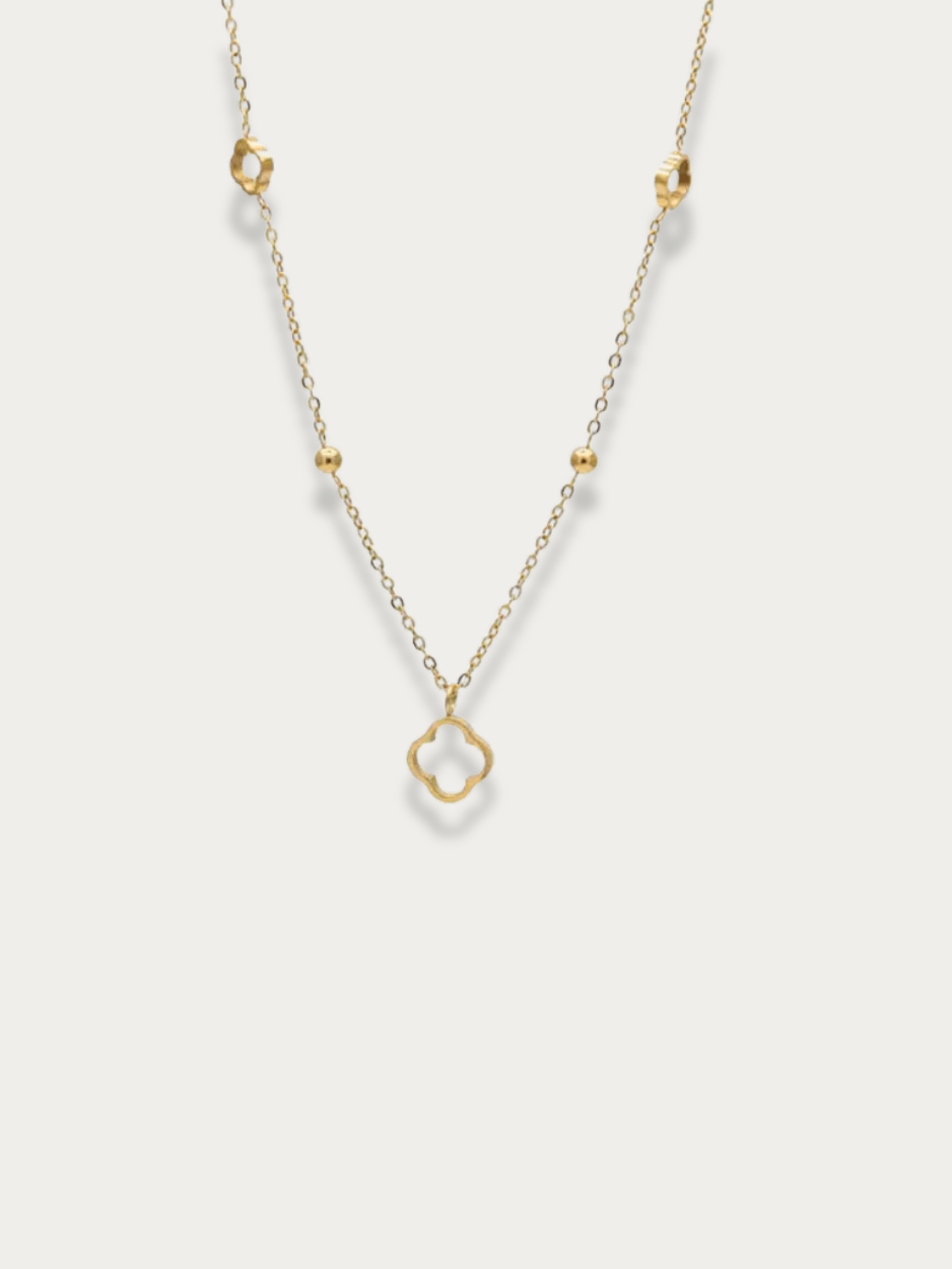 Ethereal Flowy Clover Necklace - Minimalist Lab