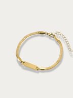 Herringbone Engravable Plate Bracelet - Minimalist Lab