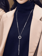 Flowy Roman Dual Face Long Necklace - Minimalist Lab