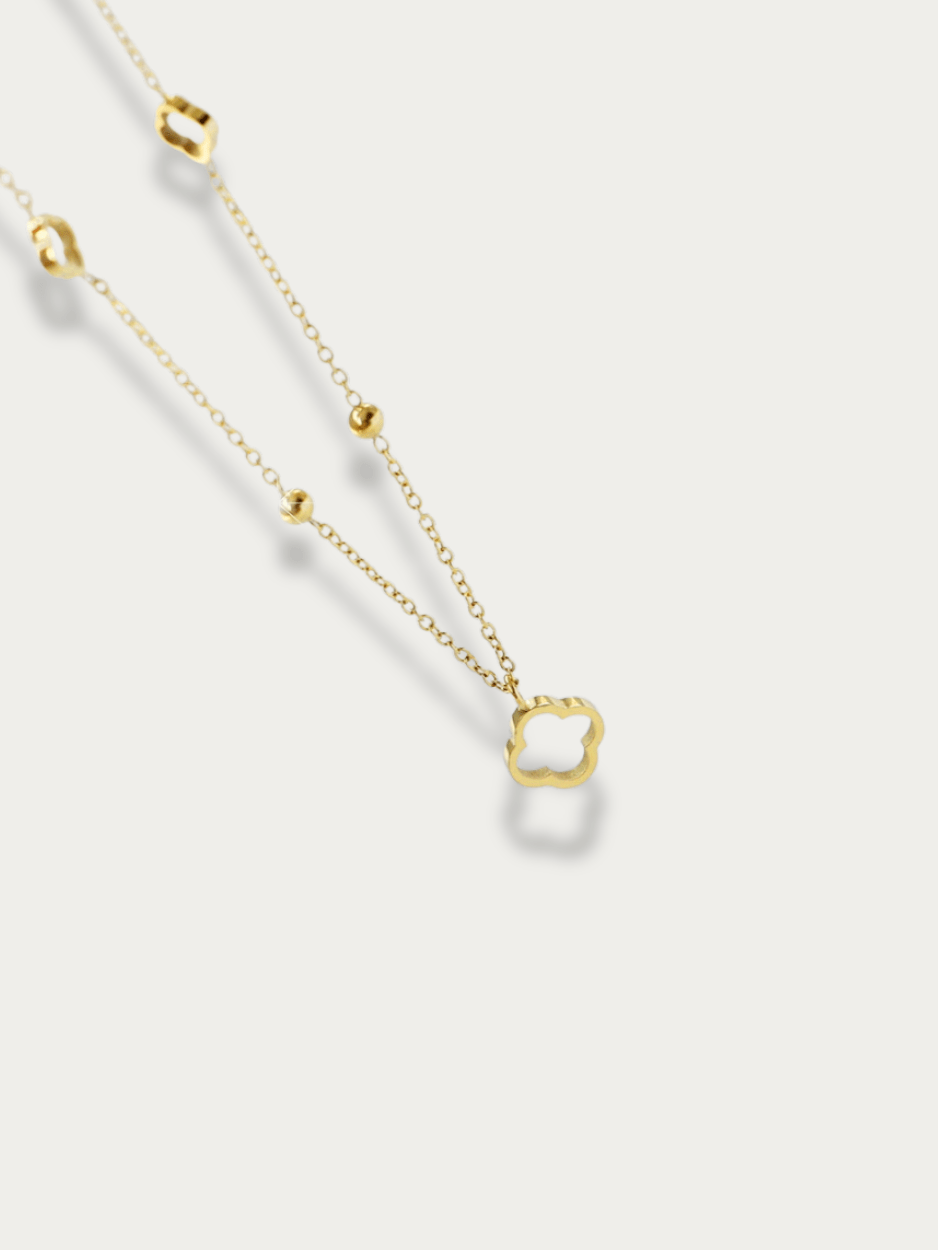 Ethereal Flowy Clover Necklace - Minimalist Lab