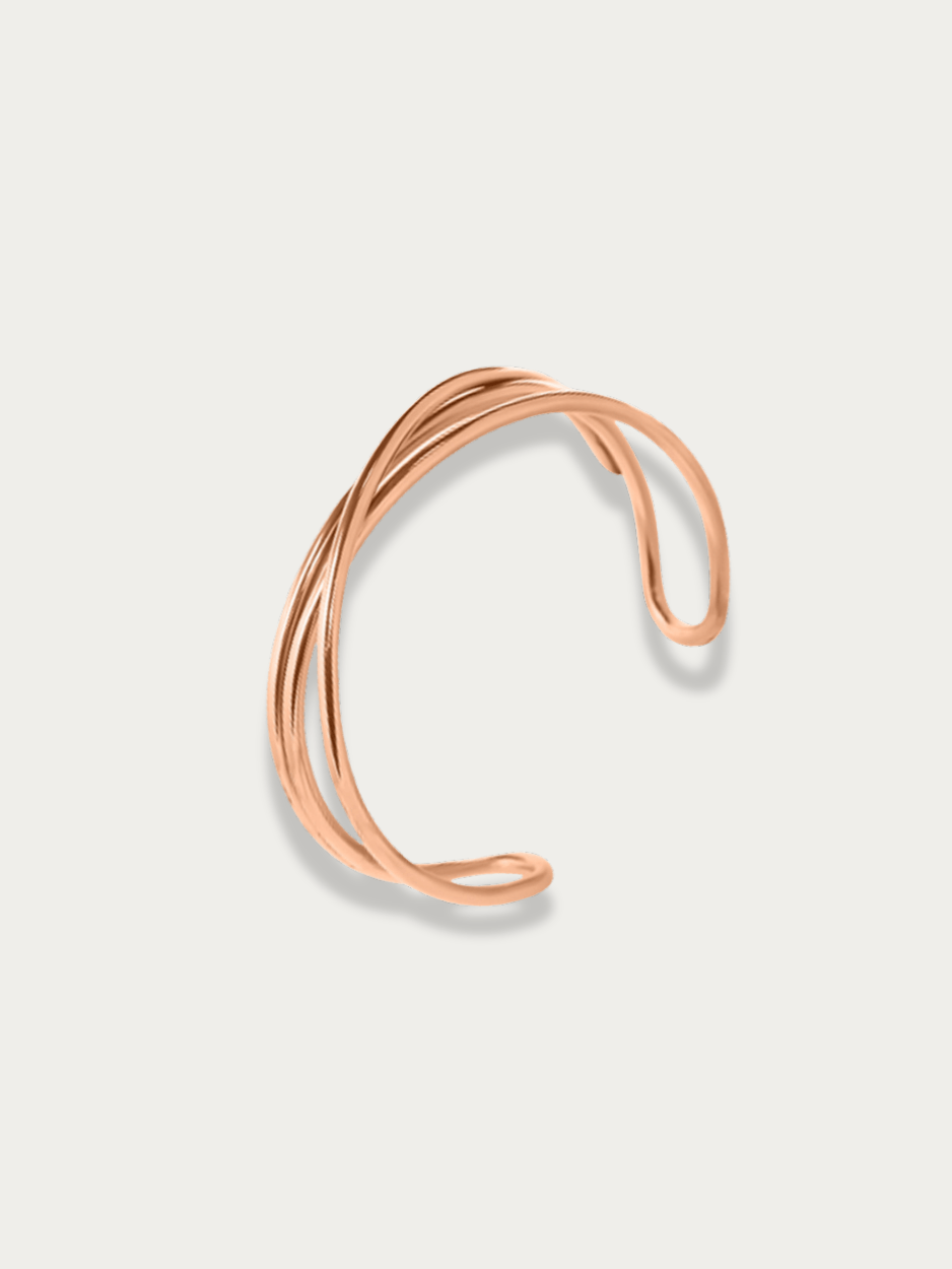 Fearless Crosslined Bangle - Minimalist Lab