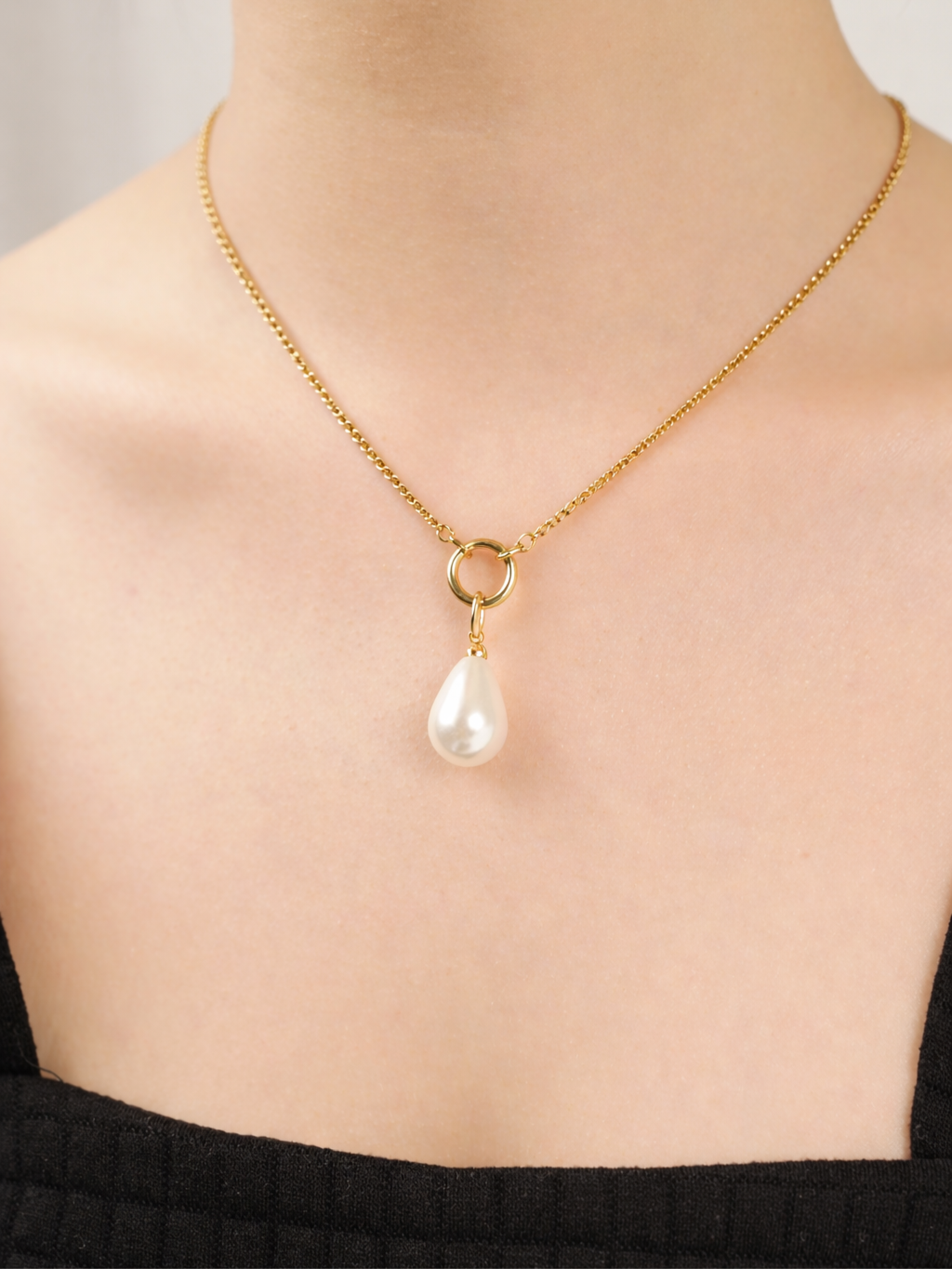 2mm rolo chain necklace collarbone length