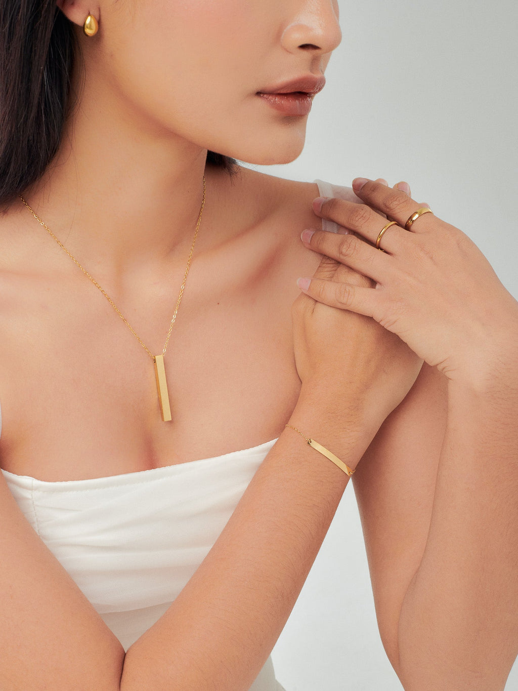 Cable Chain Engravable Plate Bracelet - Minimalist Lab