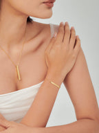 Cable Chain Engravable Plate Bracelet - Minimalist Lab