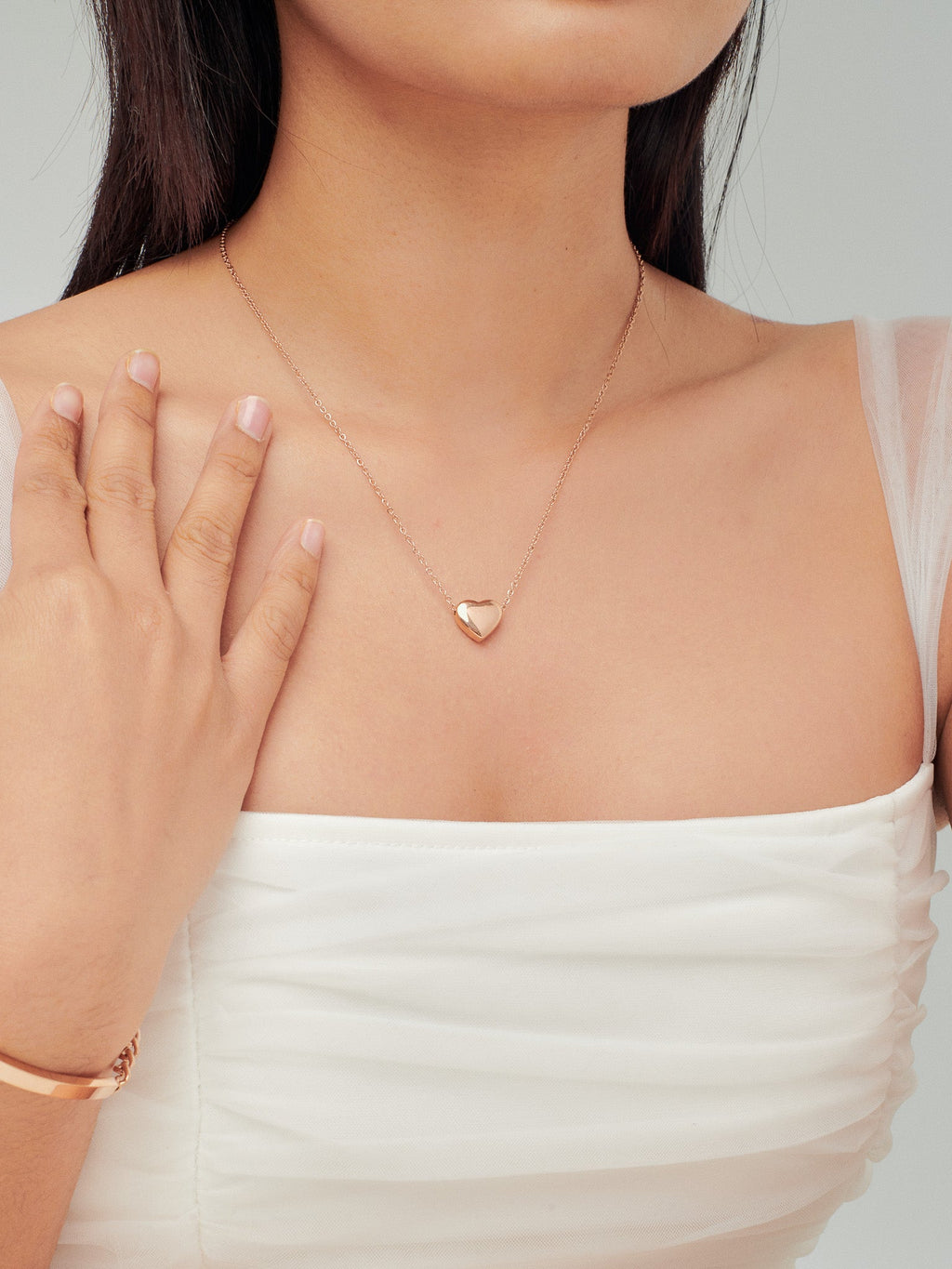 Elliot Heart Pendant Engravable Necklace - Minimalist Lab