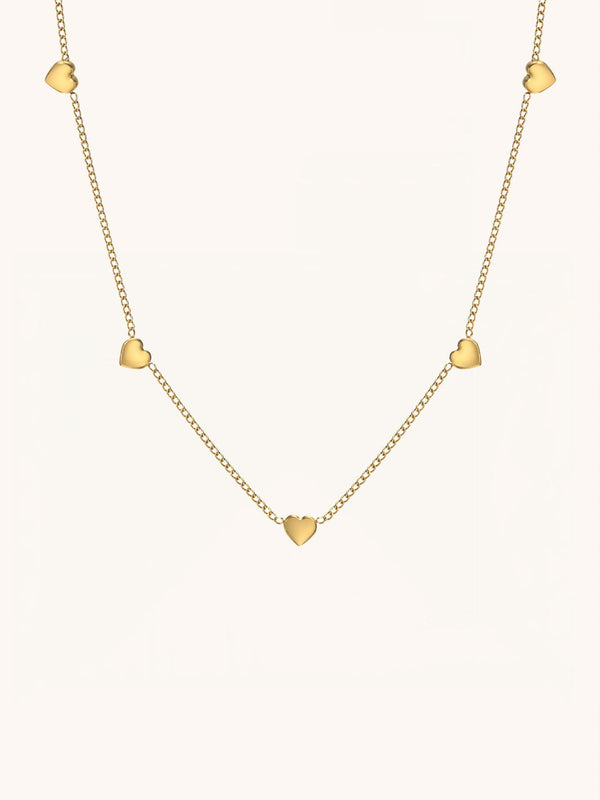 Heart Curb Chain Necklace