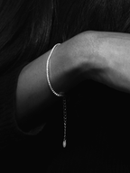 NORA Tennis Paperclip Chain Sterling Silver Bracelet - Minimalist Lab