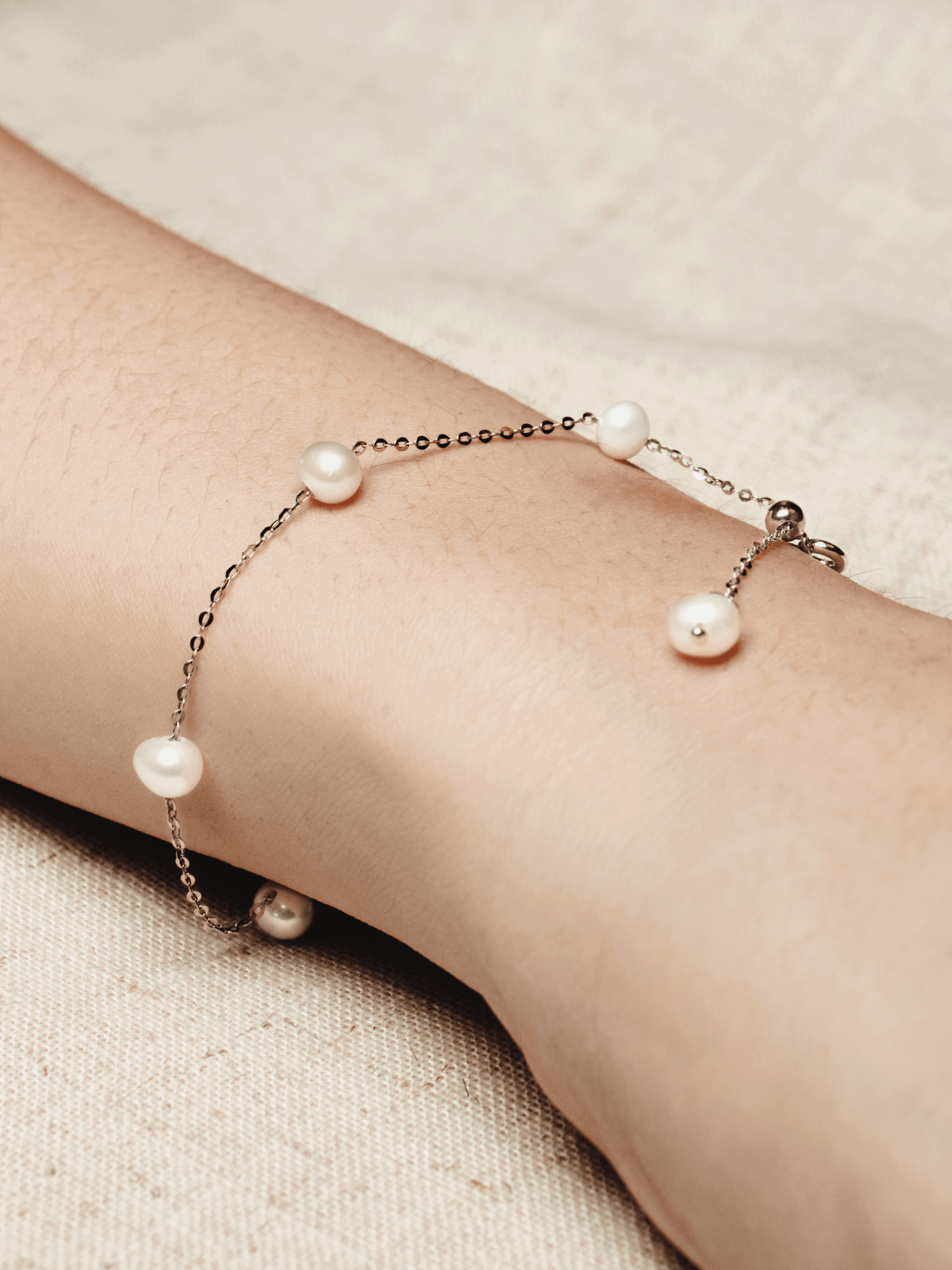 PEARLY Cable Chain Sterling Silver Bracelet - Minimalist Lab