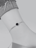 Rose Roman Numeral Disc Anklet - Minimalist Lab
