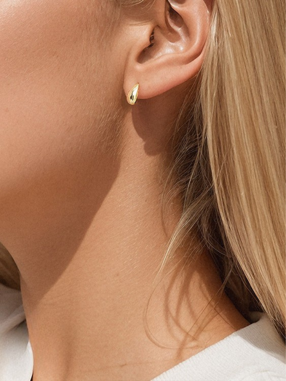 Mini Dome Bean Stud Earrings