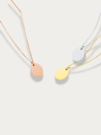 Oval Plate Engravable Necklace - Minimalist Lab