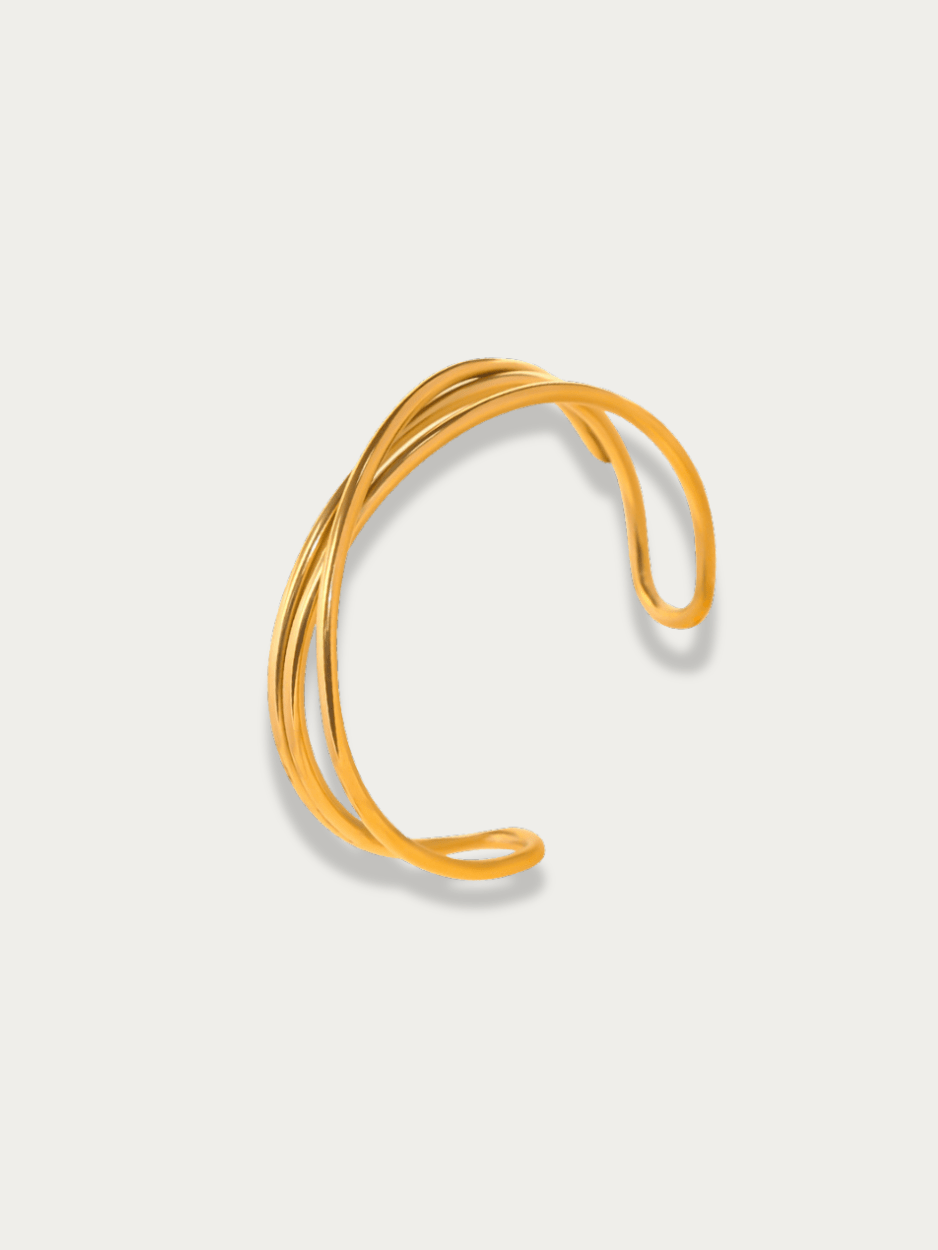 Fearless Crosslined Bangle - Minimalist Lab