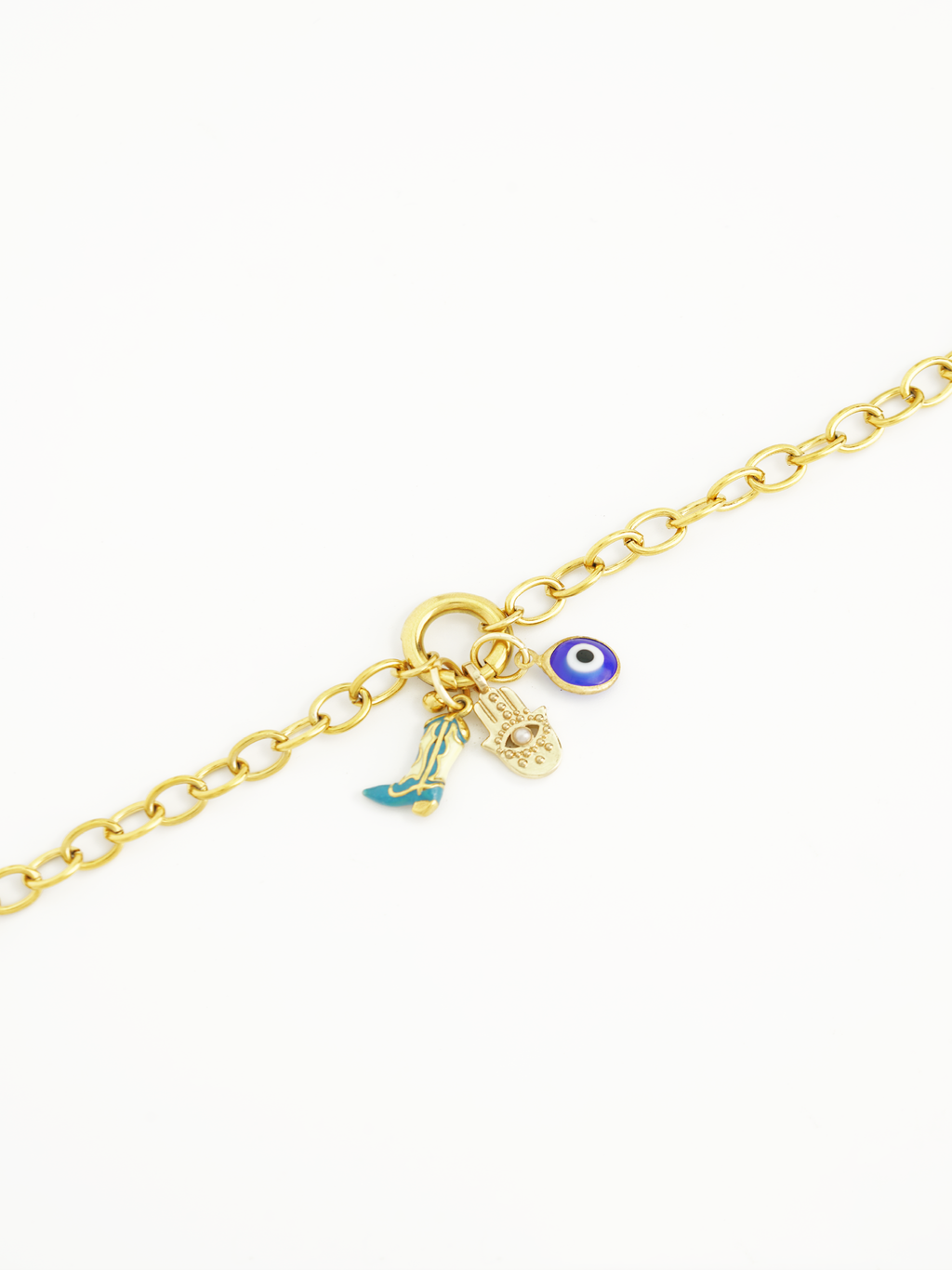 5.3mm cable chain charm necklace collarbone length