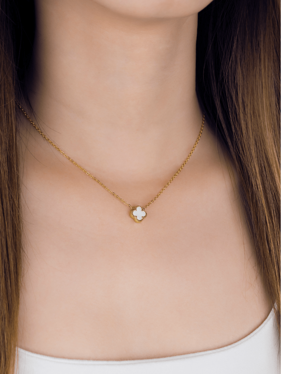 Clover Duo Cable Chain Necklace - Minimalist Lab