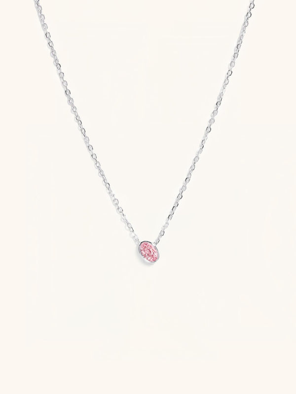 Pink Tourmaline Birthstone Necklace
