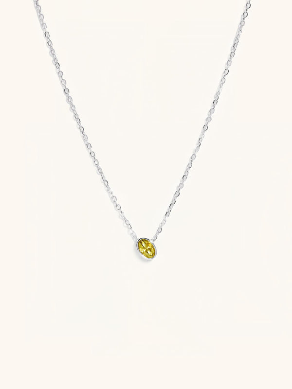 Yellow Topaz Birthstone Necklace