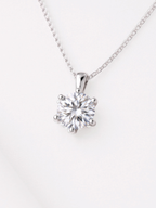 8A cubic zirconia round necklace