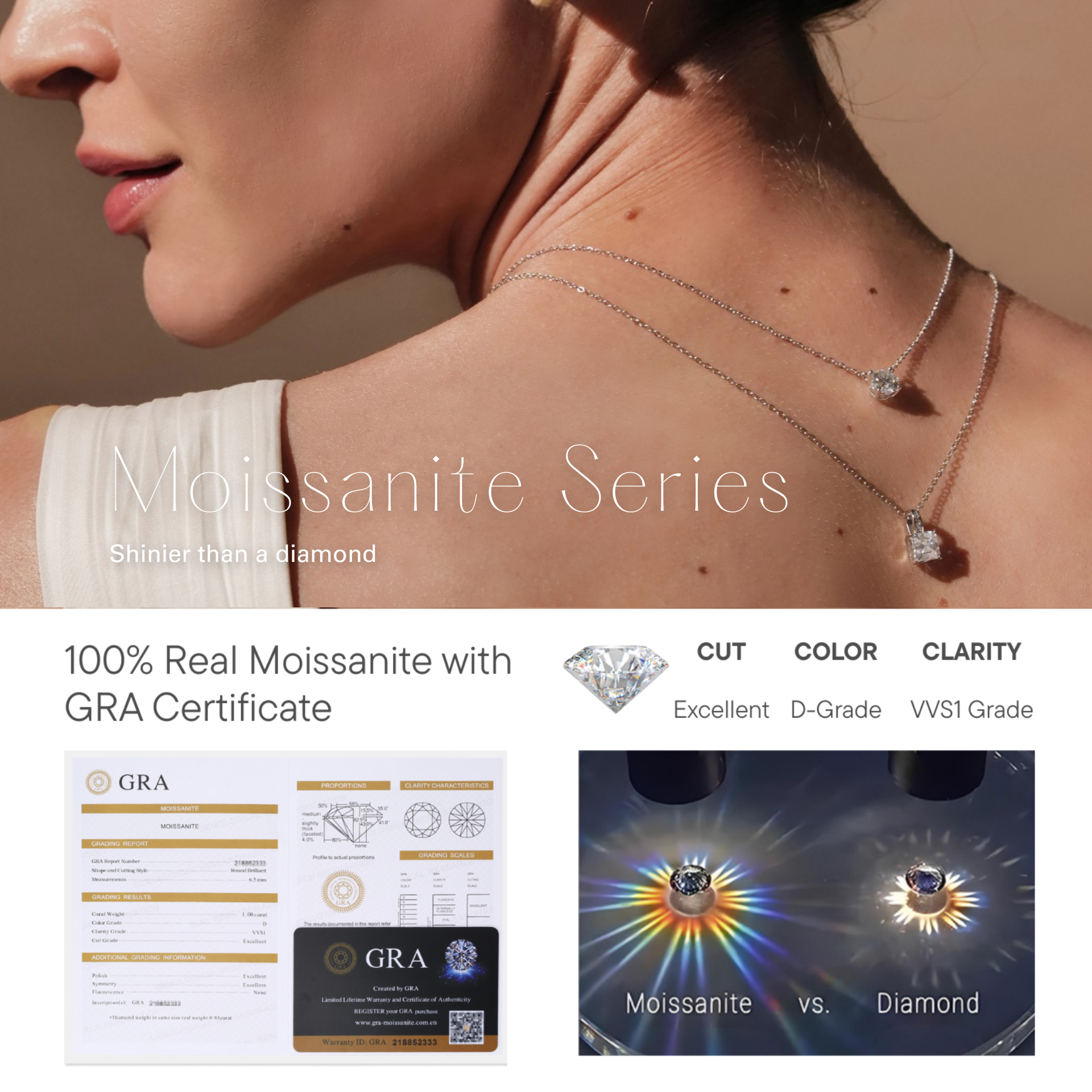 Luxury Affordable Moissanite Jewelry – GRA-Certified and Sterling Silver