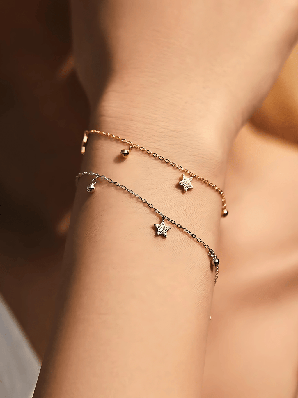 APOLLO Star Charms Sterling Silver Bracelet - Minimalist Lab