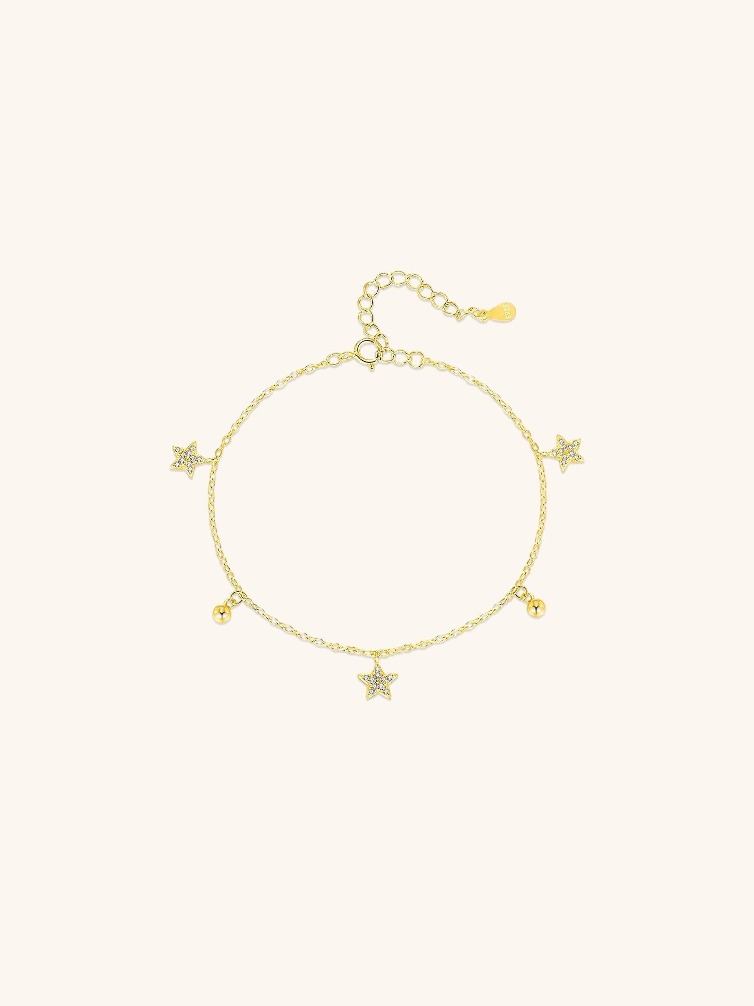 APOLLO Star Charms Sterling Silver Bracelet - Minimalist Lab