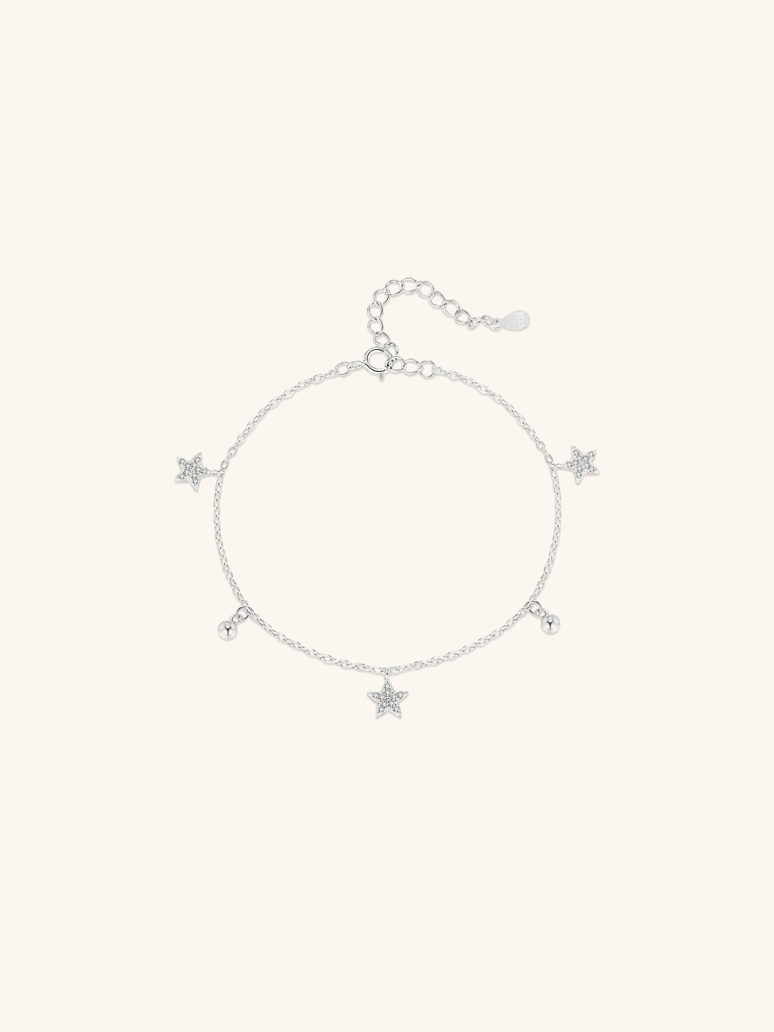 APOLLO Star Charms Sterling Silver Bracelet - Minimalist Lab