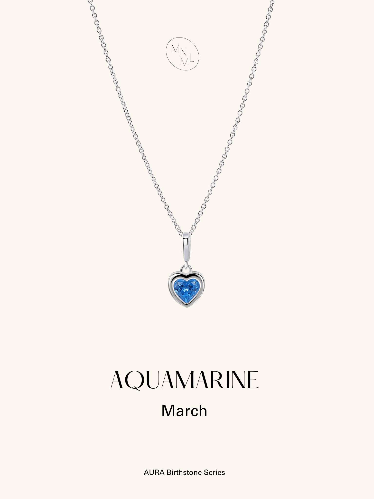 AURA Birthstone Sterling Silver Necklace - Minimalist Lab