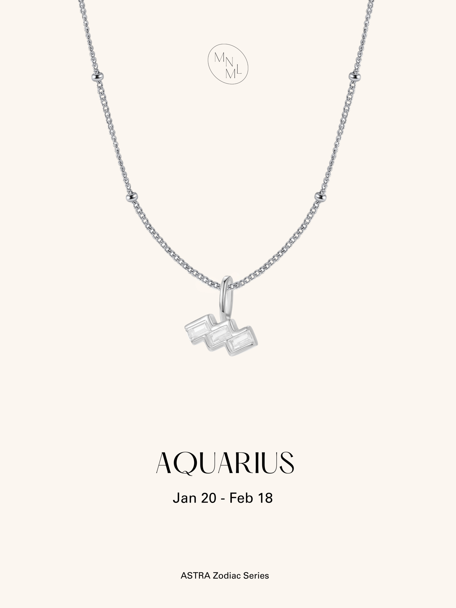 ASTRA Zodiac Sterling Silver Necklace - Minimalist Lab