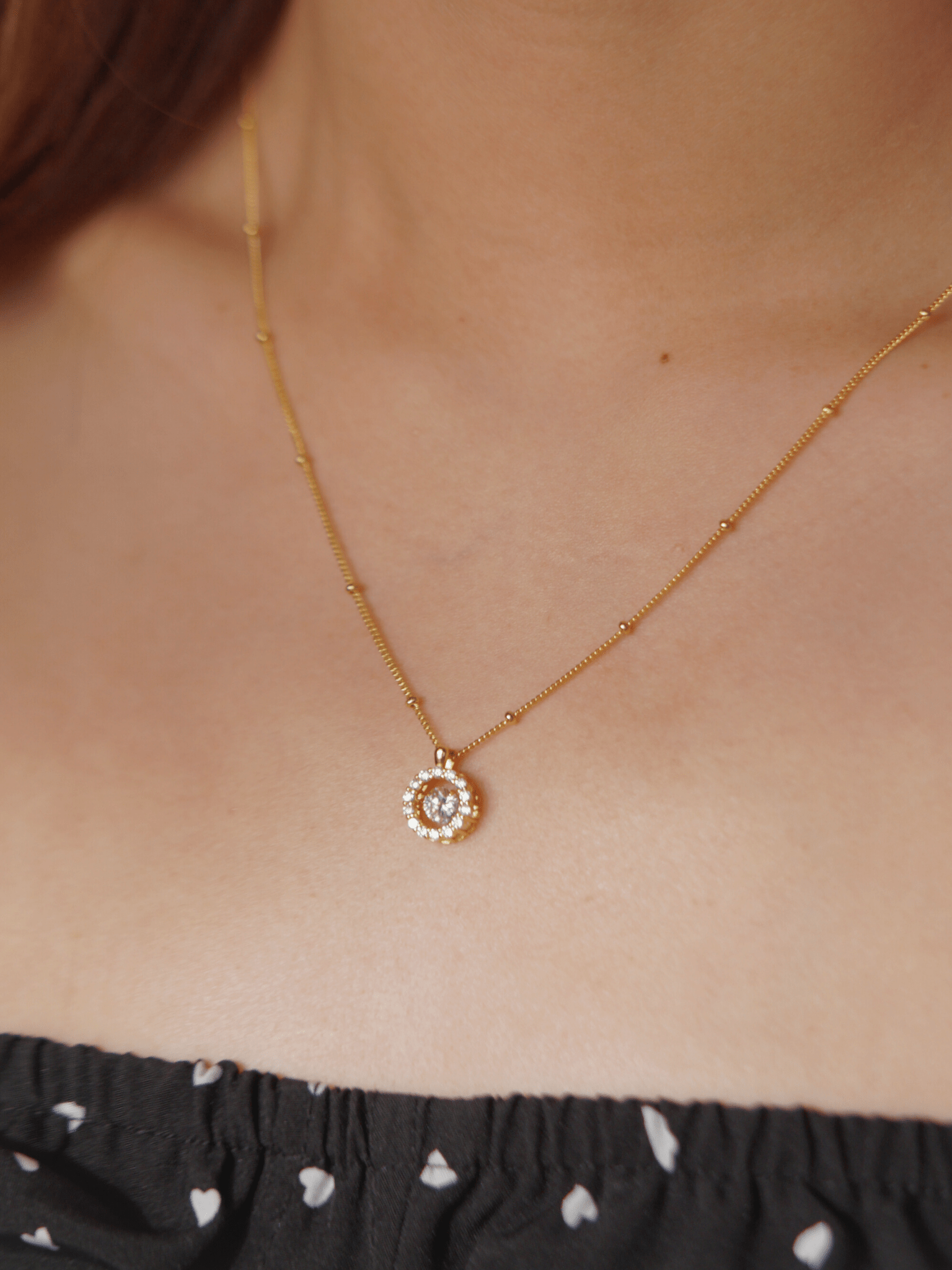 ARIANNA Dancing Diamond Sterling Silver Necklace - Minimalist Lab