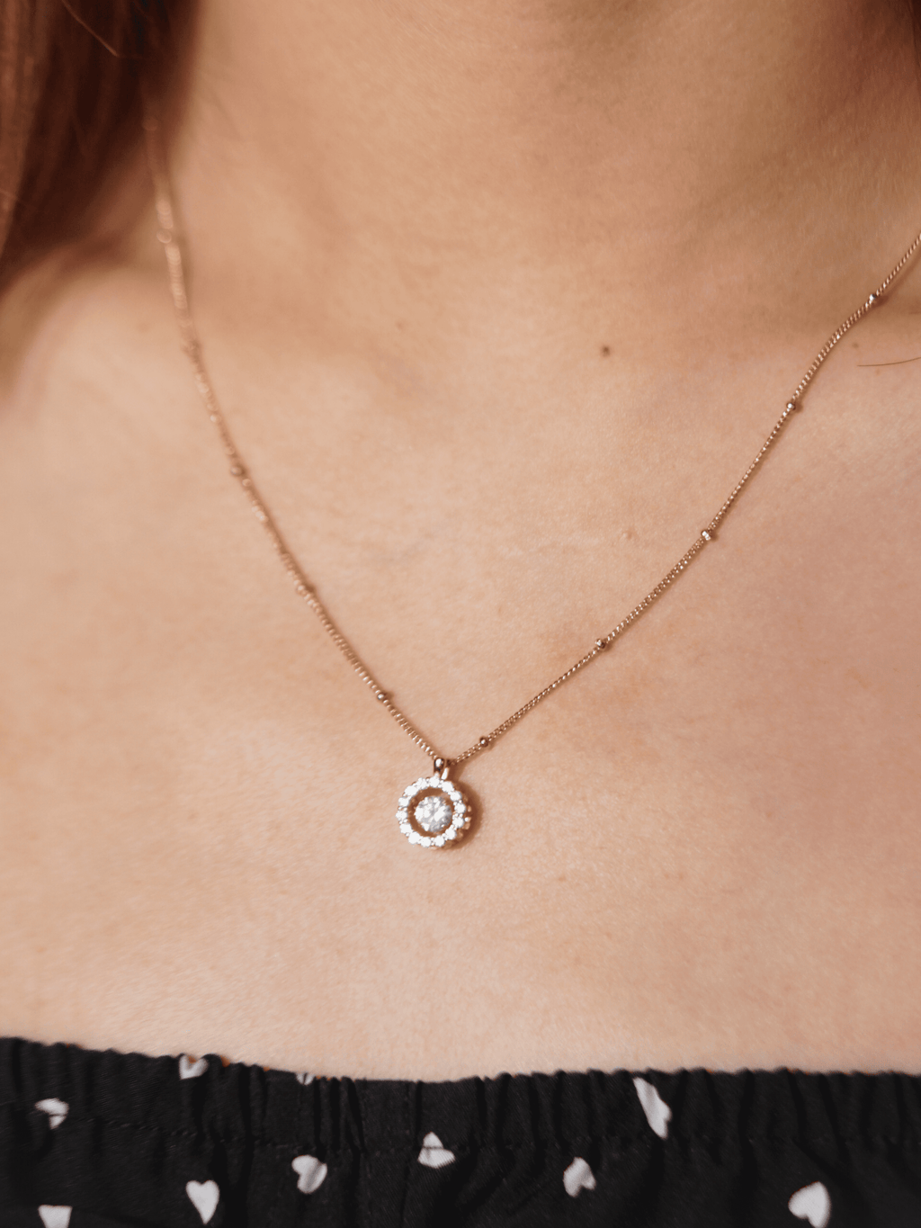 ARIANNA Dancing Diamond Sterling Silver Necklace - Minimalist Lab
