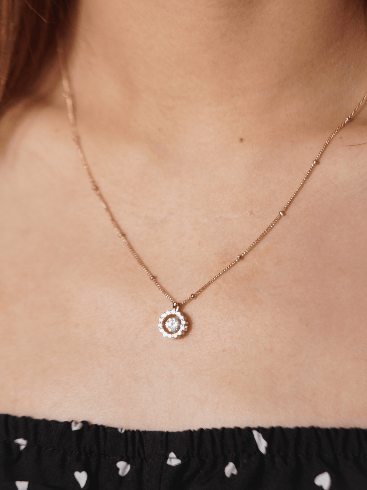 ARIANNA Dancing Diamond Sterling Silver Necklace - Minimalist Lab