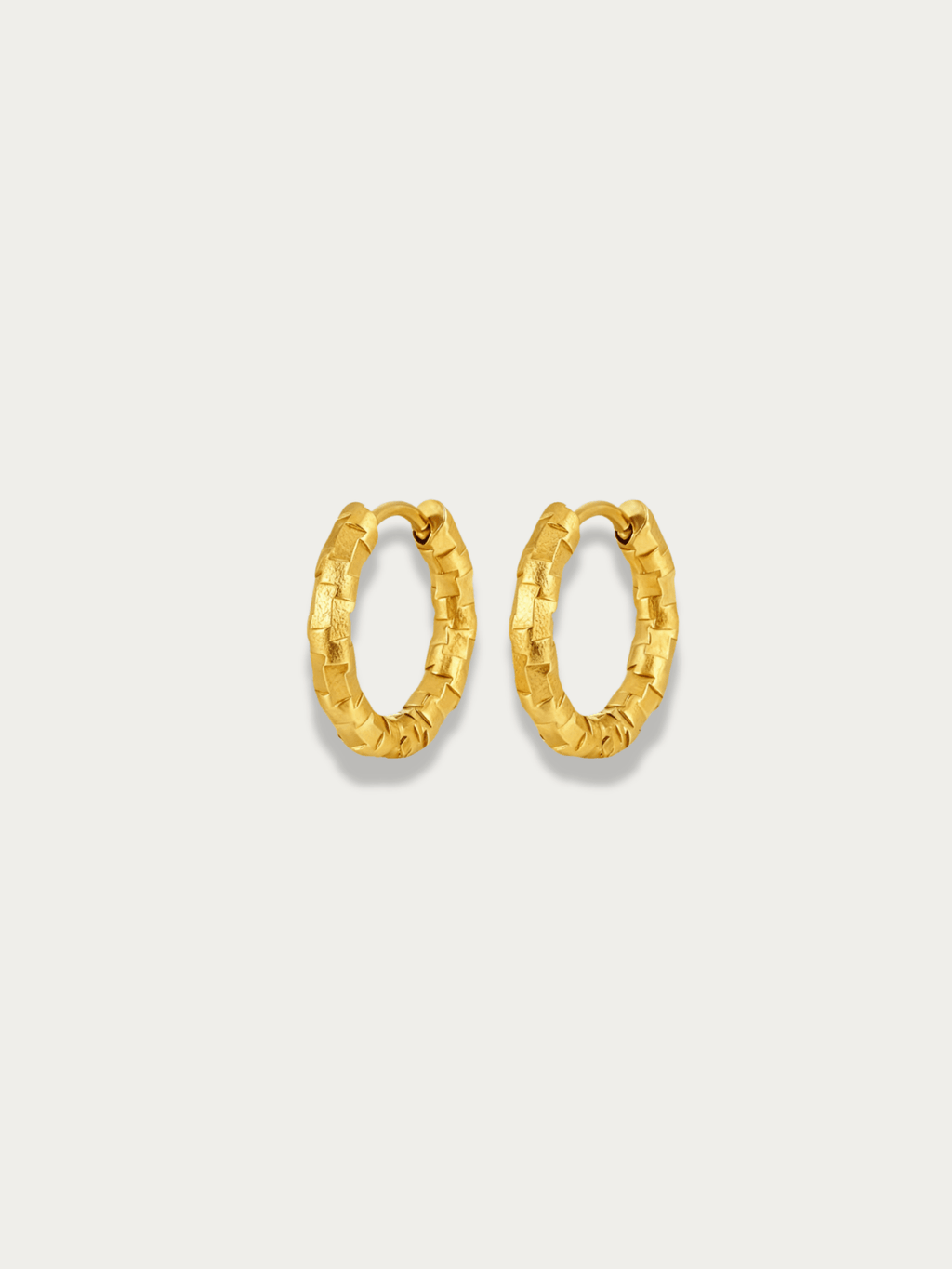 Atlas Textured Hoop Earrings - Minimalist Lab