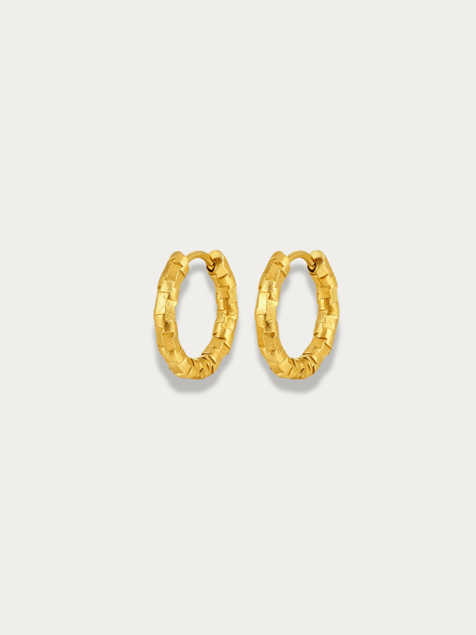 Atlas Textured Hoop Earrings - Minimalist Lab