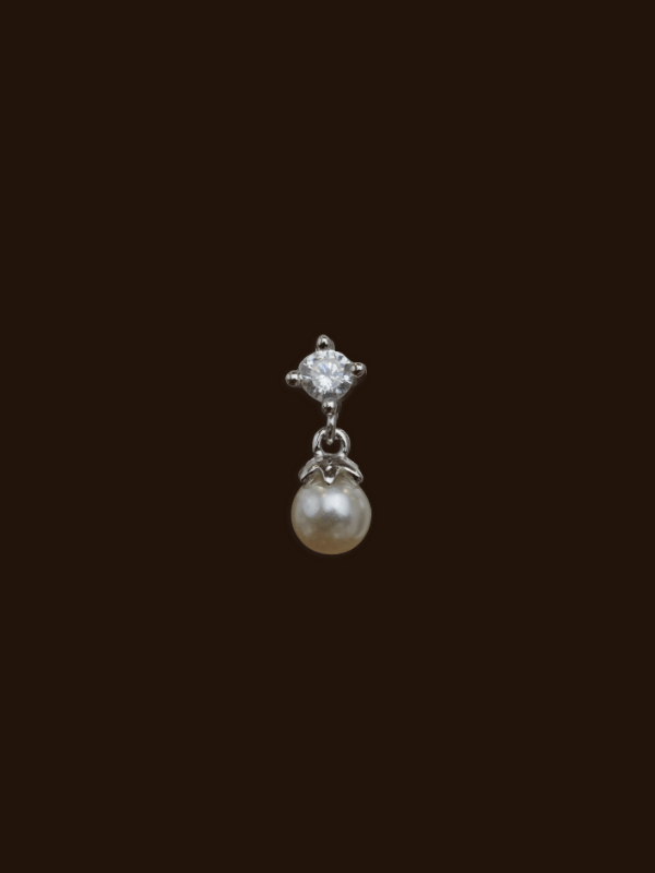 Aurelia Pearl Drop Stud Earring - Minimalist Lab