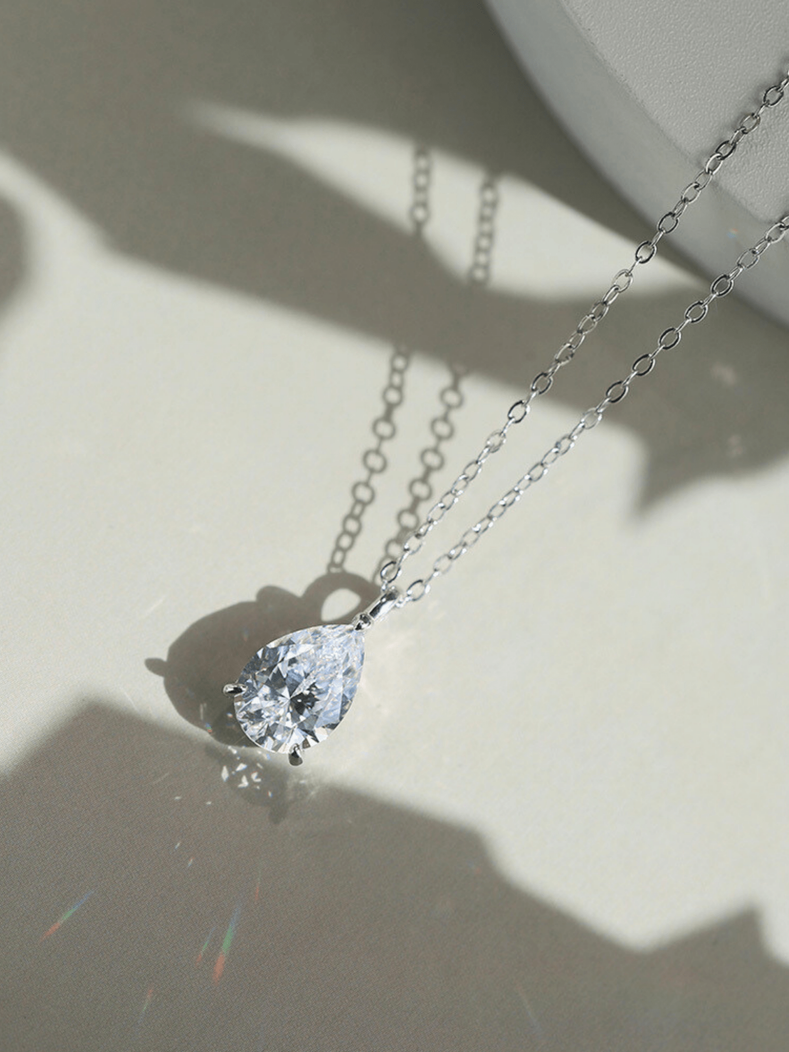 Aurélie Eternal Brilliance Necklace – Teardrop Cut - Minimalist Lab