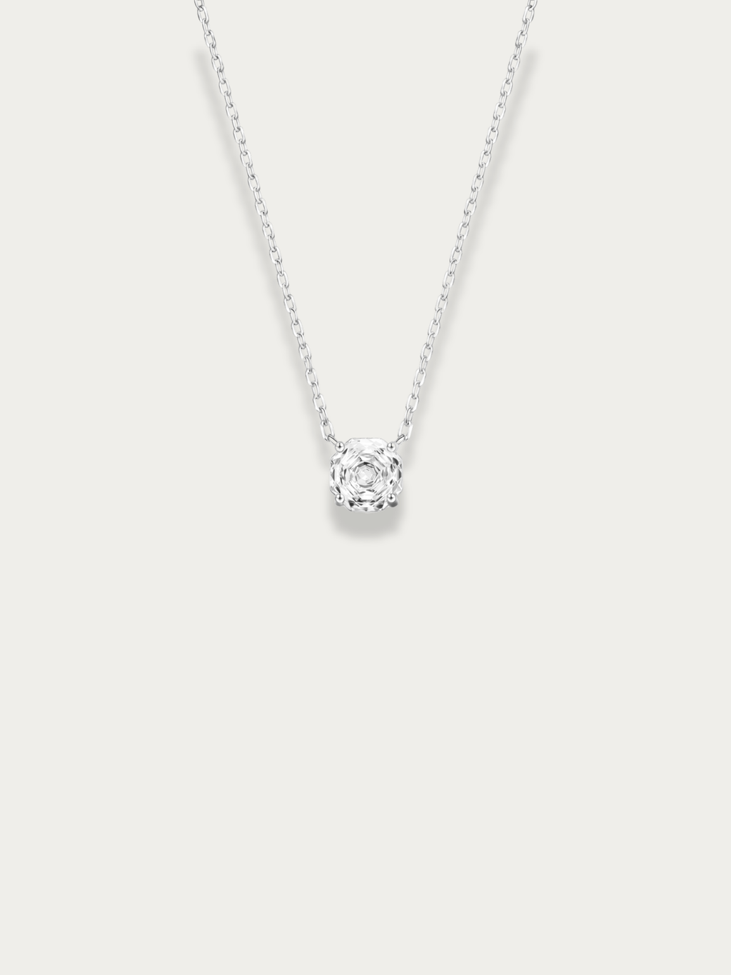 clear stone aurelle rose cut solitaire necklace 925 silver malaysia