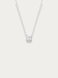 clear stone aurelle rose cut solitaire necklace 925 silver malaysia