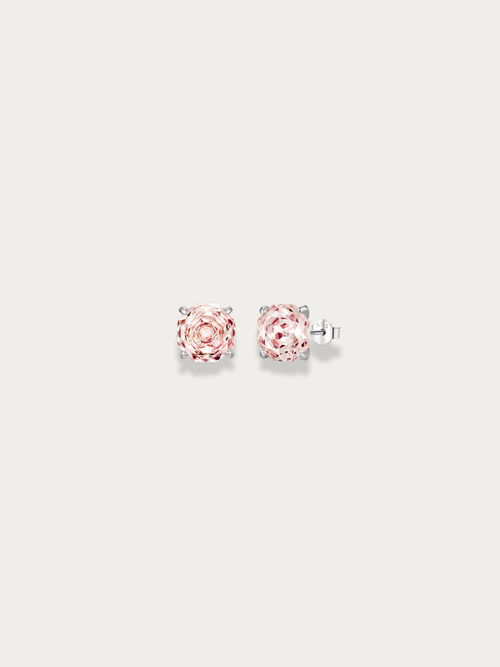 Aurelle Rose Cut Solitaire Stud Earrings