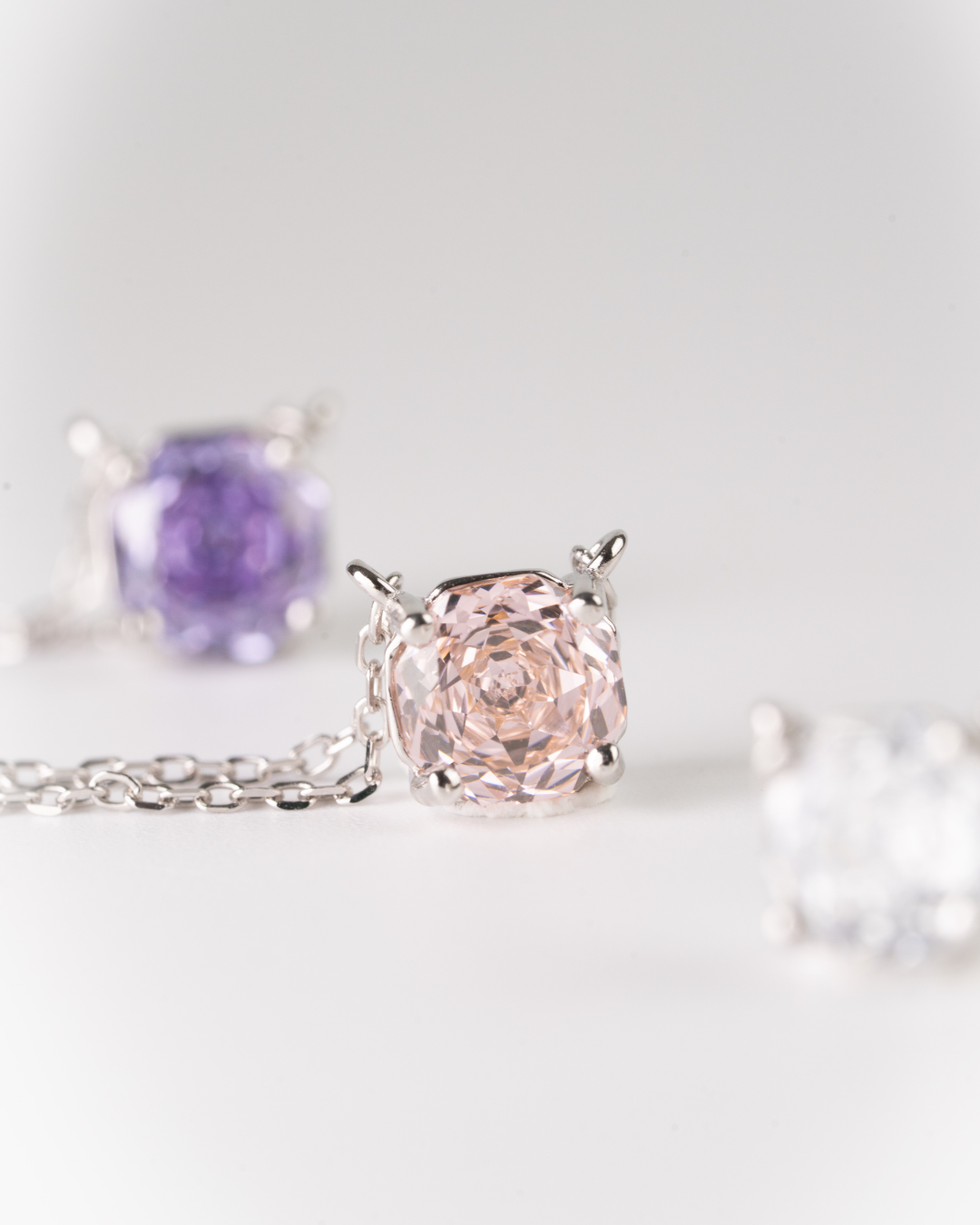 aurelle rose cut solitaire necklace 925 silver malaysia