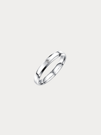 MNML Auri Eternal Diamond Ring in titanium silver — front view, promise ring Malaysia