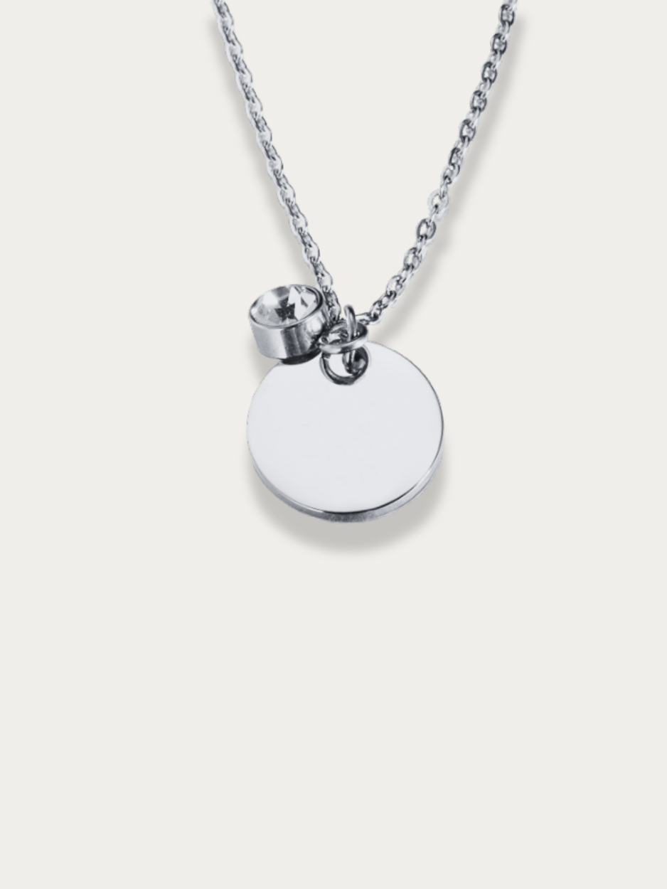 Aurora Medallion Engravable Necklace - Minimalist Lab