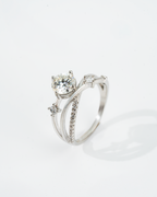 moissanite engagement ring sterling silver