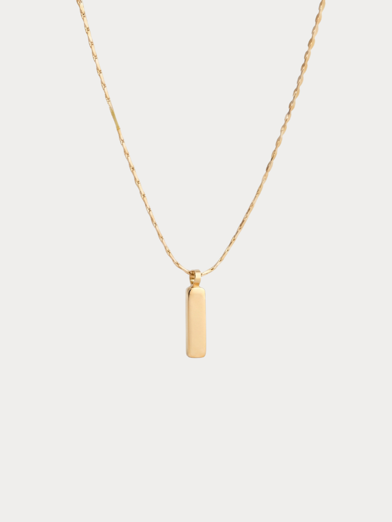 Axis Pendant in Wheat Chain Necklace